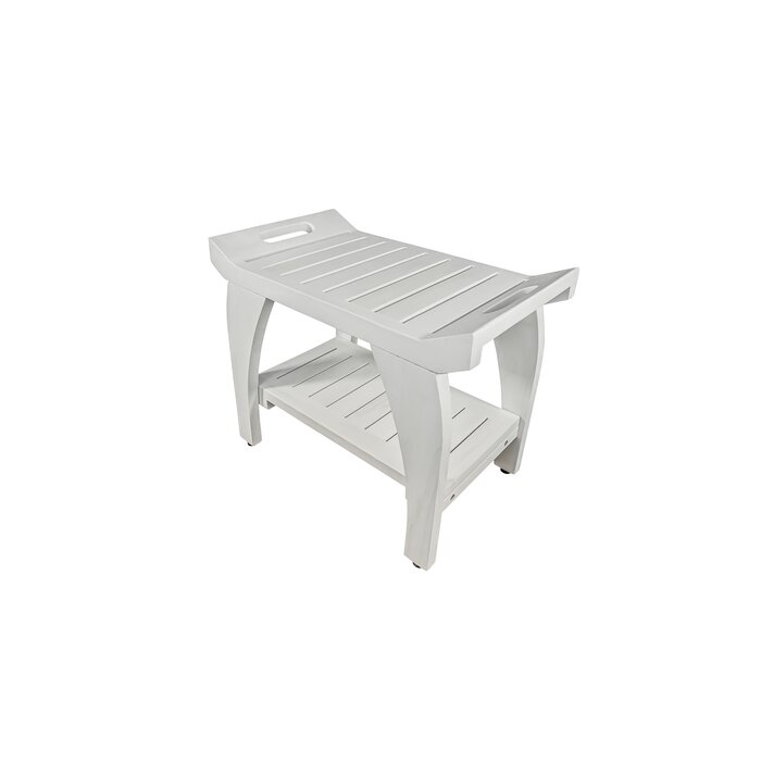 EcoDecors Tranquility 24'' W Teak Shower Bench & Reviews | Wayfair